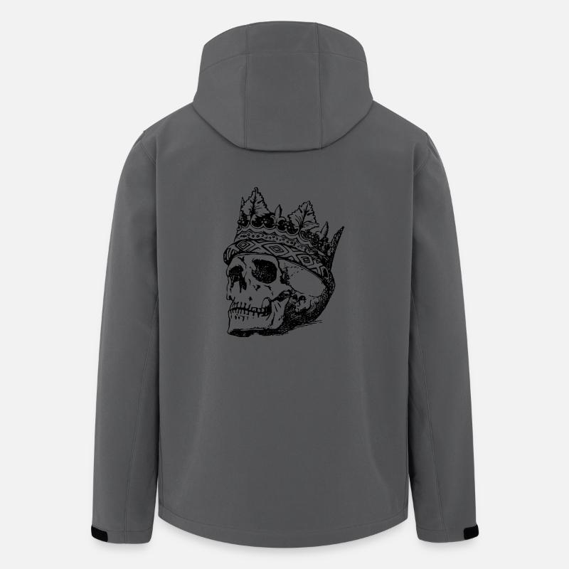 Totenkopf mit Krone - Recycelte Männer Softshell-Jacke von Stanley/Stella - Anthrazit