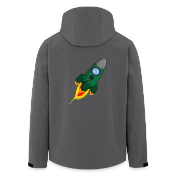 Rakete - Recycelte Männer Softshell-Jacke von Stanley/Stella - Anthrazit - Hinten - AI Model Male 185 light (185cm)