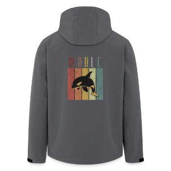 Wal - Recycelte Männer Softshell-Jacke von Stanley/Stella - Anthrazit - Hinten - AI Model Male 185 light (185cm)
