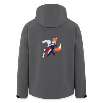 Salsa - Hase und Fuchs tanzen Salsa - Shirt - Recycelte Männer Softshell-Jacke von Stanley/Stella - Anthrazit - Hinten - AI Model Male 185 light (185cm)