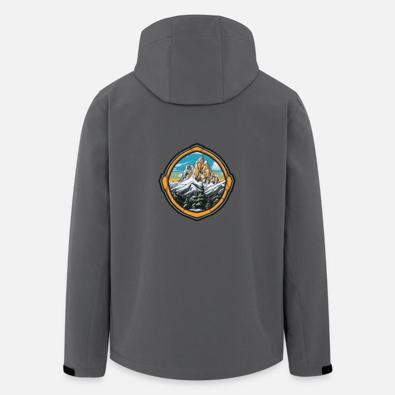 Berge Eisberge Natur - Recycelte Männer Softshell-Jacke von Stanley/Stella - Anthrazit