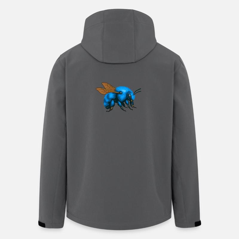 Blaue Hummel rechts - Recycelte Männer Softshell-Jacke von Stanley/Stella - Anthrazit