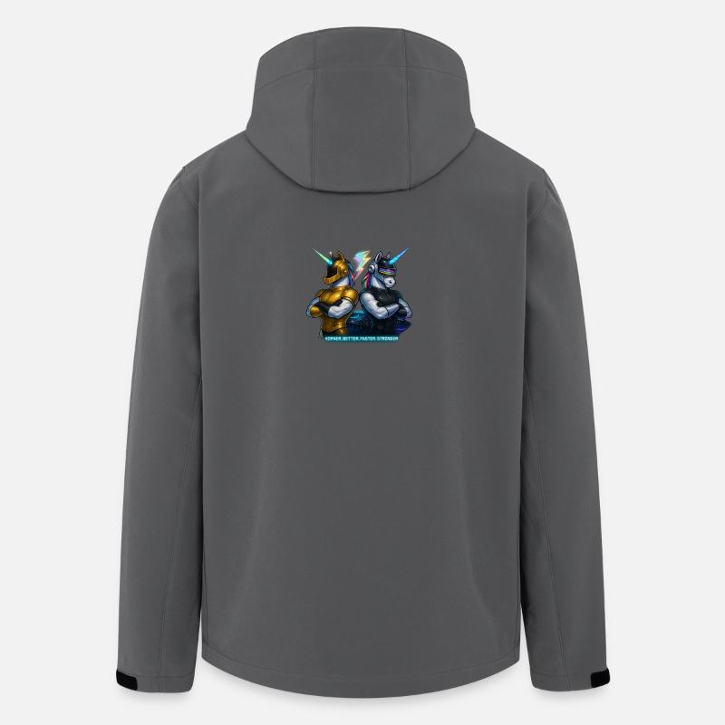 Futuristic Unicorn DJs - Men’s Recycled Softshell Jacket by Stanley/Stella - anthracite