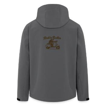 Rockn Roller - Recycelte Männer Softshell-Jacke von Stanley/Stella - Anthrazit - Hinten - AI Model Male 185 light (185cm)