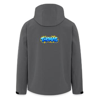 THOMAS GRAFFITI NAME FÜR PERFEKTES GESCHENK DRUCKBAR AUF - Recycelte Männer Softshell-Jacke von Stanley/Stella - Anthrazit - Hinten - AI Model Male 185 light (185cm)