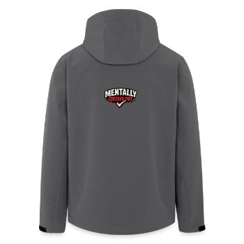Mentally Checked Out - Men’s Recycled Softshell Jacket by Stanley/Stella - anthracite - Back - AI Model Male 185 light (185cm)