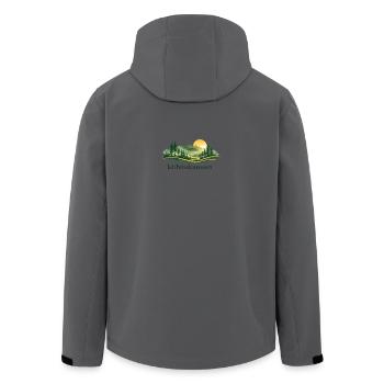 Ich bin draussen - Recycelte Männer Softshell-Jacke von Stanley/Stella - Anthrazit - Hinten - AI Model Male 185 light (185cm)