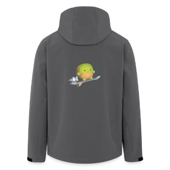 Speedturtle - Die schnellste Schilkröte der Welt - Recycelte Männer Softshell-Jacke von Stanley/Stella - Anthrazit - Hinten - AI Model Male 185 light (185cm)