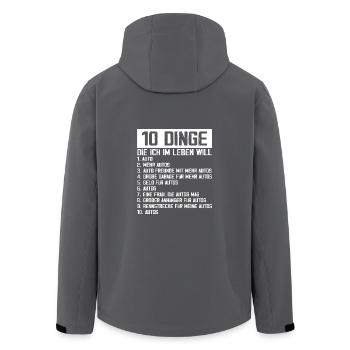 Auto Tuning Schrauber - Recycelte Männer Softshell-Jacke von Stanley/Stella - Anthrazit - Hinten - AI Model Male 185 light (185cm)