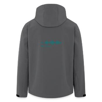 Weekdays - Weekend Frequency Music single color - Recycelte Männer Softshell-Jacke von Stanley/Stella - Anthrazit - Hinten - AI Model Male 185 light (185cm)