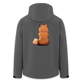 Pommern - Recycelte Männer Softshell-Jacke von Stanley/Stella - Anthrazit - Hinten - AI Model Male 185 light (185cm)