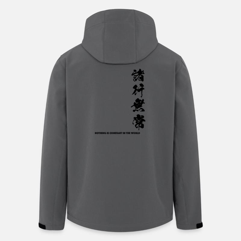 Nothing is constant in this world - Japanese KANJI - Men’s Recycled Softshell Jacket by Stanley/Stella - anthracite
