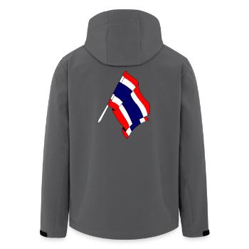 Drapeau de la Thaïlande - Veste softshell homme en polyester recyclé Stanley/Stella - charbon - Dos - AI Model Male 185 light (185cm)