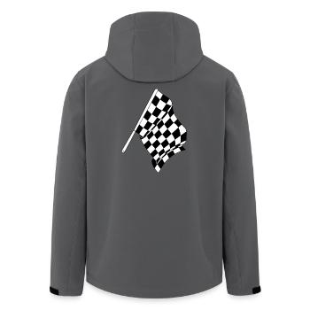 Flag of car racing - Men’s Recycled Softshell Jacket by Stanley/Stella - anthracite - Back - AI Model Male 185 light (185cm)