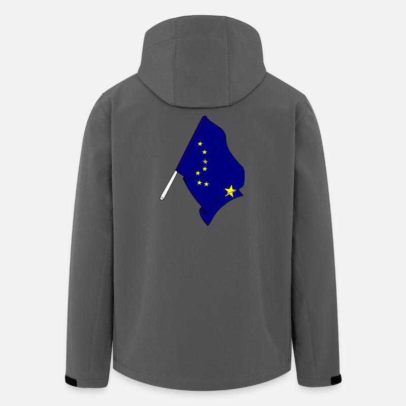 Flagge Alaska - Recycelte Männer Softshell-Jacke von Stanley/Stella - Anthrazit