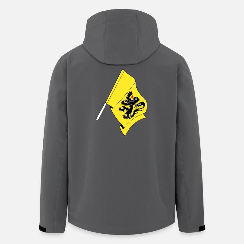 Flagge Flandern Belgien - Recycelte Männer Softshell-Jacke von Stanley/Stella - Anthrazit