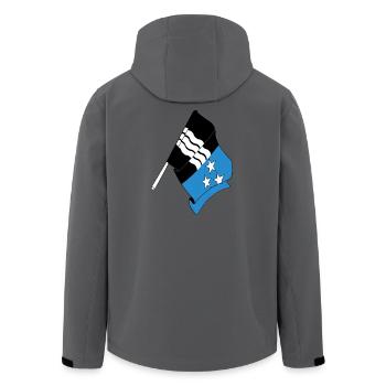 Flagge Aargau Schweiz - Recycelte Männer Softshell-Jacke von Stanley/Stella - Anthrazit - Hinten - AI Model Male 185 light (185cm)