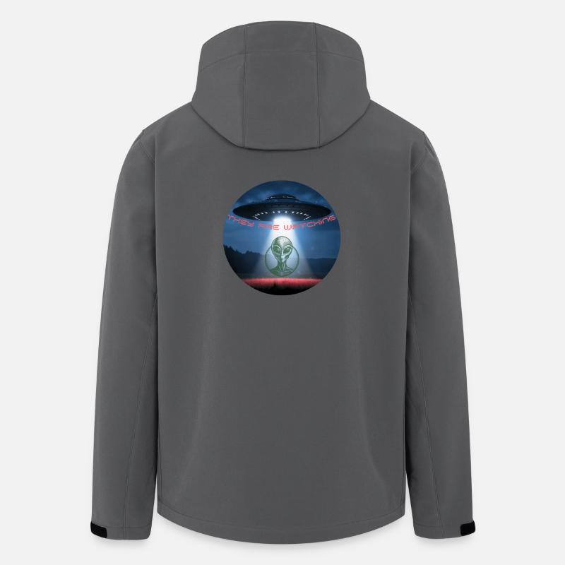 UFO Sie schauen zu. - Recycelte Männer Softshell-Jacke von Stanley/Stella - Anthrazit