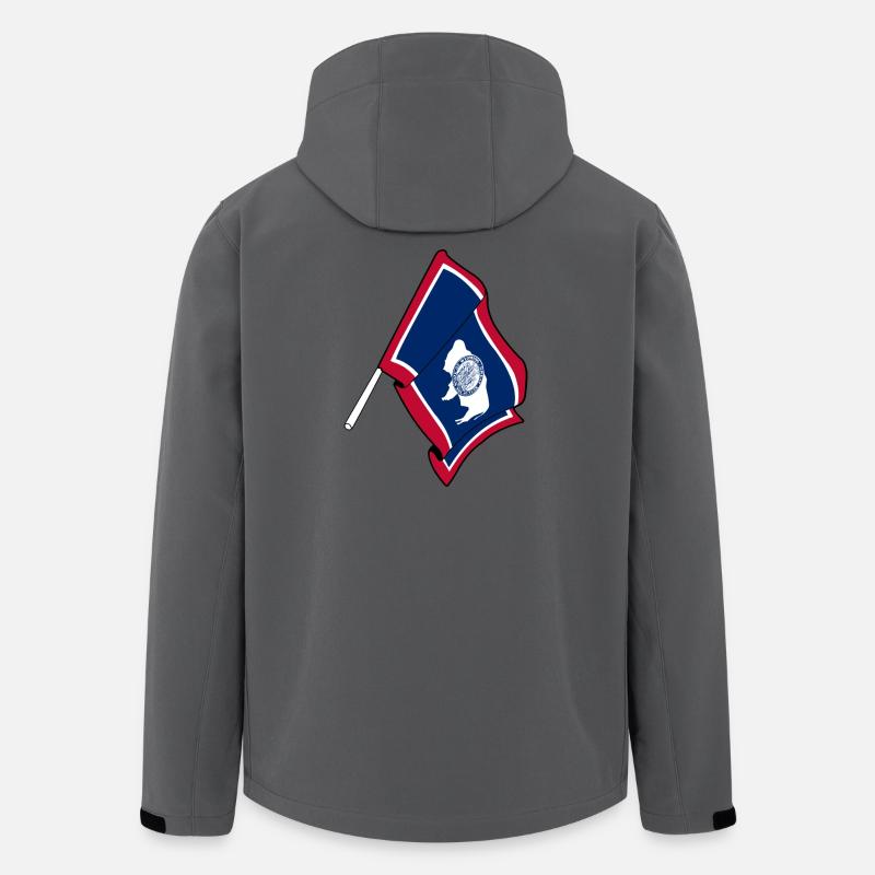 Flagge von Wyoming - Recycelte Männer Softshell-Jacke von Stanley/Stella - Anthrazit