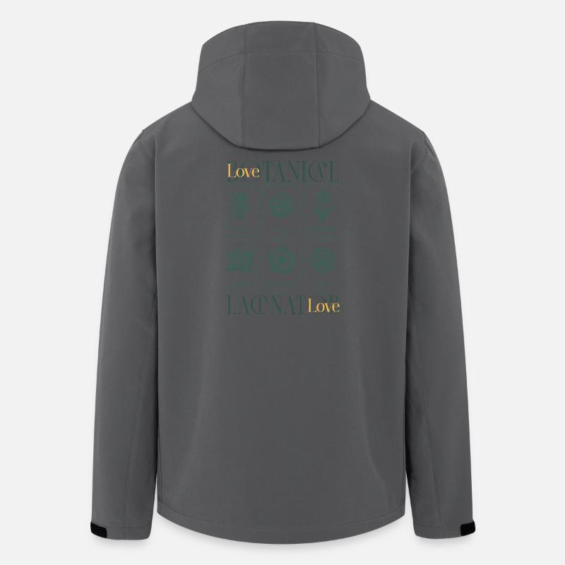 Botanical Love - Recycelte Männer Softshell-Jacke von Stanley/Stella - Anthrazit