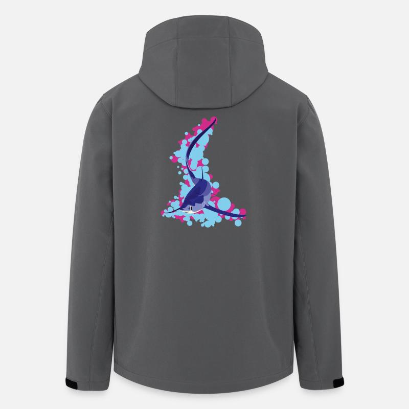 Fuchshai (Alopias supersiloucus) - Recycelte Männer Softshell-Jacke von Stanley/Stella - Anthrazit