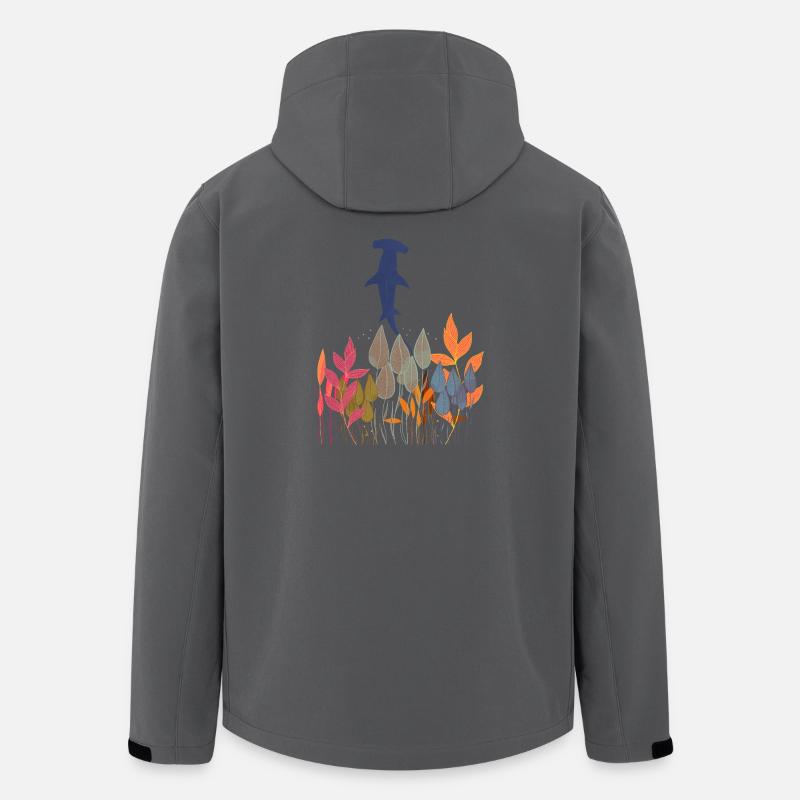 Hai über bunte Blätter - Recycelte Männer Softshell-Jacke von Stanley/Stella - Anthrazit