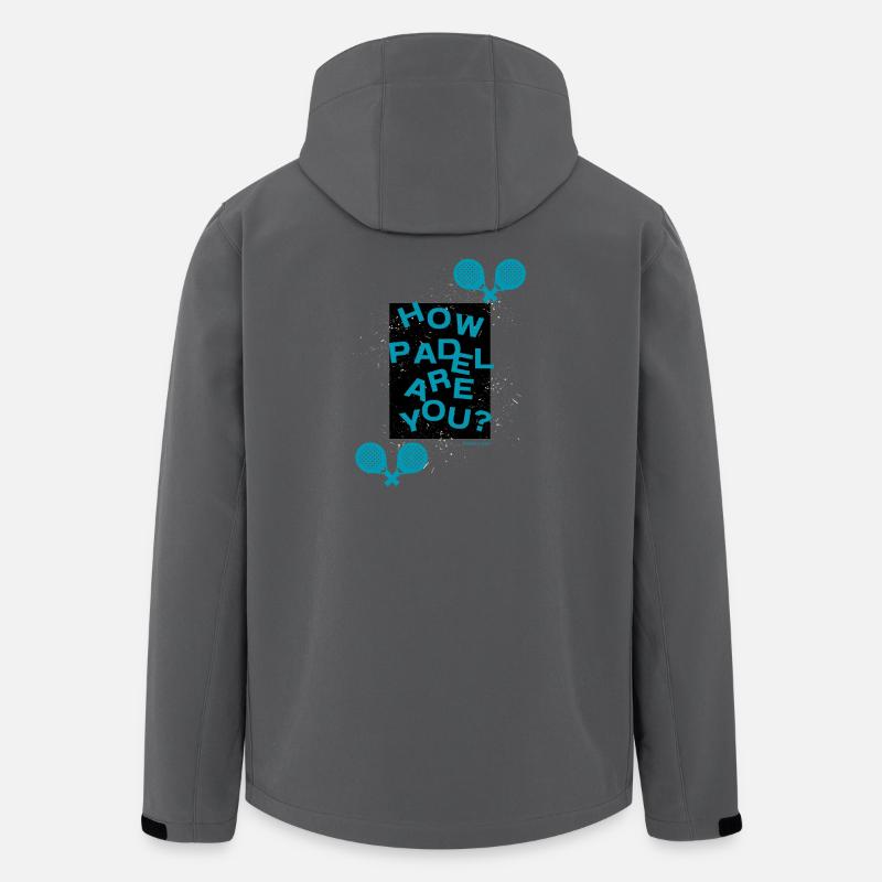 Tu es à quel point de Padel ? - Veste softshell homme en polyester recyclé Stanley/Stella - charbon