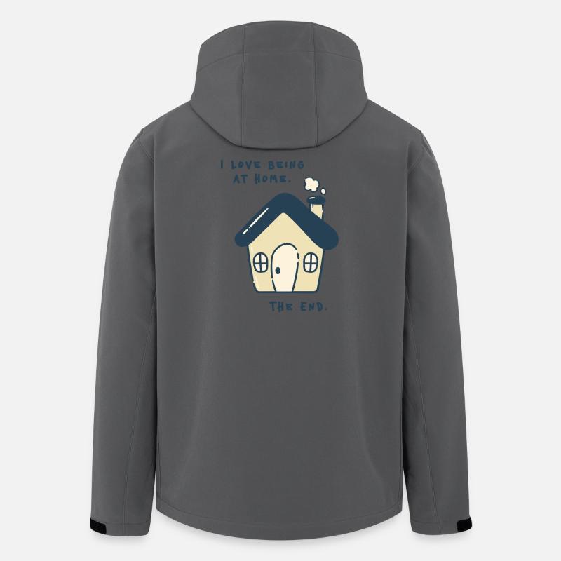 I love being at home – Introvertiertes Statement - Recycelte Männer Softshell-Jacke von Stanley/Stella - Anthrazit