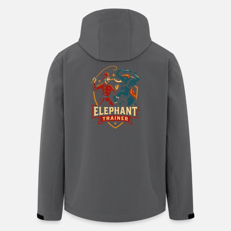 Circus Elephant Trainer Funny Children's Circus - Men’s Recycled Softshell Jacket by Stanley/Stella - anthracite
