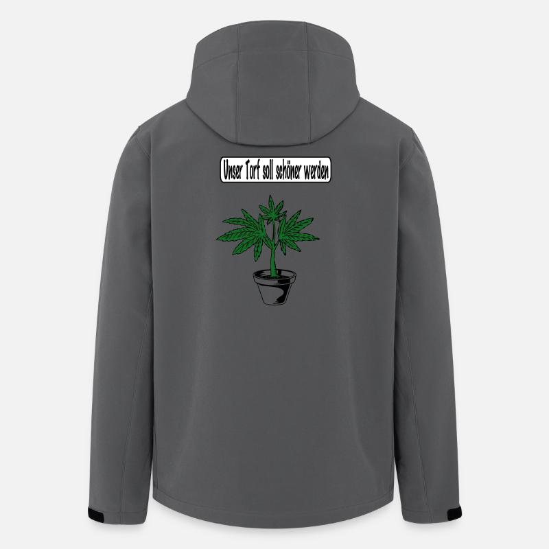 Conception du cannabis - Veste softshell homme en polyester recyclé Stanley/Stella - charbon