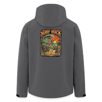 Surf Rock Beach Party - Men’s Recycled Softshell Jacket by Stanley/Stella - anthracite - Back - AI Model Male 185 light (185cm)