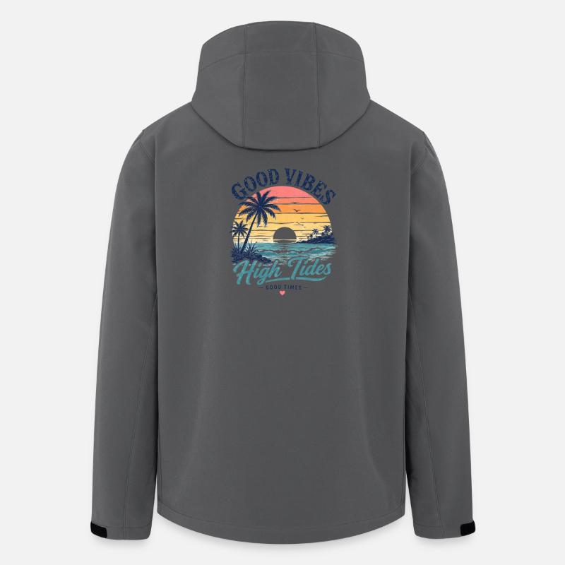 Vibes High Tides Sunset - Men’s Recycled Softshell Jacket by Stanley/Stella - anthracite