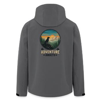 Randonnée - Aventure en plein air - L’aventure attend - Veste softshell homme en polyester recyclé Stanley/Stella - charbon - Dos - AI Model Male 185 light (185cm)