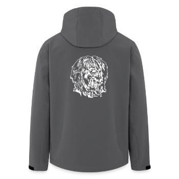 BRIARD Hund Hunde Hundeportrait Rassehund Wilsigns - Recycelte Männer Softshell-Jacke von Stanley/Stella - Anthrazit - Hinten - AI Model Male 185 light (185cm)