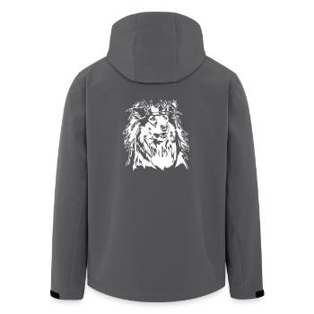 Langhaar Collie Krone Hund Hunde Wilsigns - Recycelte Männer Softshell-Jacke von Stanley/Stella - Anthrazit - Hinten - AI Model Male 185 light (185cm)