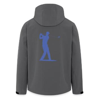 Golfspieler Silhouette - Abschlag Golf - Recycelte Männer Softshell-Jacke von Stanley/Stella - Anthrazit - Hinten - AI Model Male 185 light (185cm)