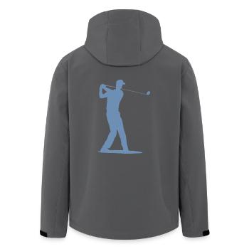 Golfspieler Silhouette - Abschlag Golf - Recycelte Männer Softshell-Jacke von Stanley/Stella - Anthrazit - Hinten - AI Model Male 185 light (185cm)
