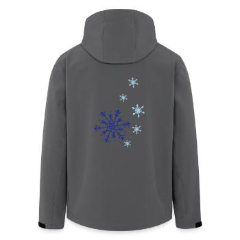 schneeflockenkombi01 - Recycelte Männer Softshell-Jacke von Stanley/Stella - Anthrazit - Hinten - AI Model Male 185 light (185cm)
