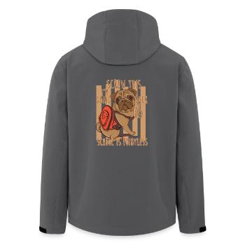 Schrauben Sie diese - Recycelte Männer Softshell-Jacke von Stanley/Stella - Anthrazit - Hinten - AI Model Male 185 light (185cm)