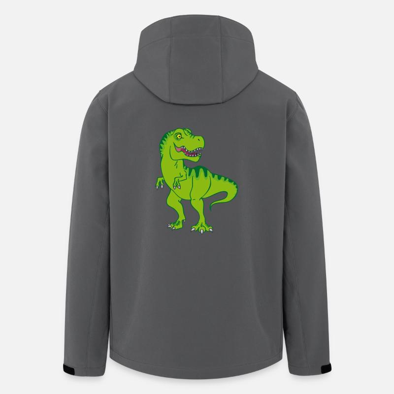 T-Rex / Vert Dinosaure Comique - Veste softshell homme en polyester recyclé Stanley/Stella - charbon