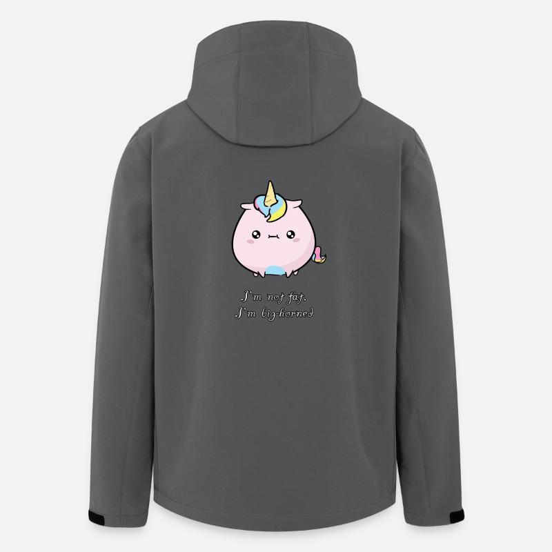 Licorne mignon mignon gros - Veste softshell homme en polyester recyclé Stanley/Stella - charbon