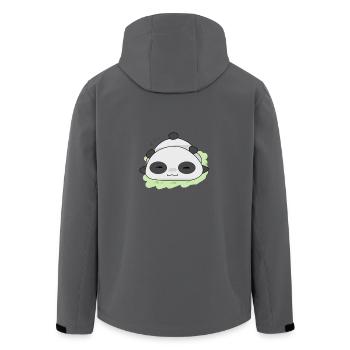 Panda - Recycelte Männer Softshell-Jacke von Stanley/Stella - Anthrazit - Hinten - AI Model Male 185 light (185cm)