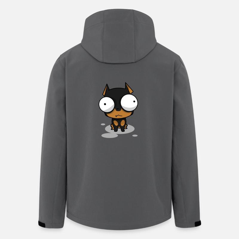 Knuffiger Hund Welpe Niedlich Haustier Geschenk - Recycelte Männer Softshell-Jacke von Stanley/Stella - Anthrazit