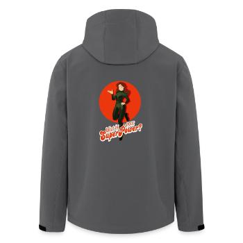 T-Shirt Superpower - Recycelte Männer Softshell-Jacke von Stanley/Stella - Anthrazit - Hinten - AI Model Male 185 light (185cm)