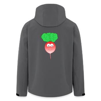 Radieschen Geschenk Geschenkidee Vegan Sport - Recycelte Männer Softshell-Jacke von Stanley/Stella - Anthrazit - Hinten - AI Model Male 185 light (185cm)