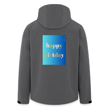 ALLES GUTE ZUM GEBURTSTAG!. ALLES GUTE ZUM GEBURTSTAG!. JAHRESTAG. - Recycelte Männer Softshell-Jacke von Stanley/Stella - Anthrazit - Hinten - AI Model Male 185 light (185cm)