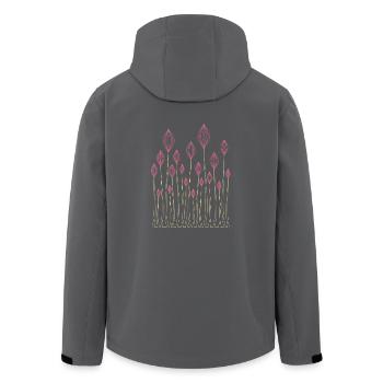 Pflanzen Dekorativ - Recycelte Männer Softshell-Jacke von Stanley/Stella - Anthrazit - Hinten - AI Model Male 185 light (185cm)