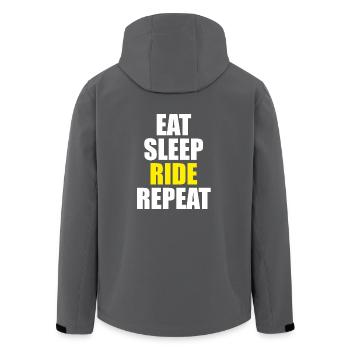 Moto Cross - Recycelte Männer Softshell-Jacke von Stanley/Stella - Anthrazit - Hinten - AI Model Male 185 light (185cm)