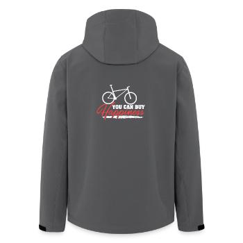 Sie können Glück mit dem Fahrrad kaufen - Recycelte Männer Softshell-Jacke von Stanley/Stella - Anthrazit - Hinten - AI Model Male 185 light (185cm)