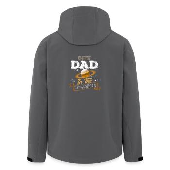 Bester Vater im Universum - Recycelte Männer Softshell-Jacke von Stanley/Stella - Anthrazit - Hinten - AI Model Male 185 light (185cm)